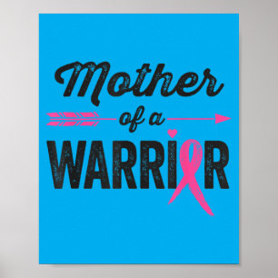 Affiche Sensibilisation au cancer du sein Mère d'un guerri