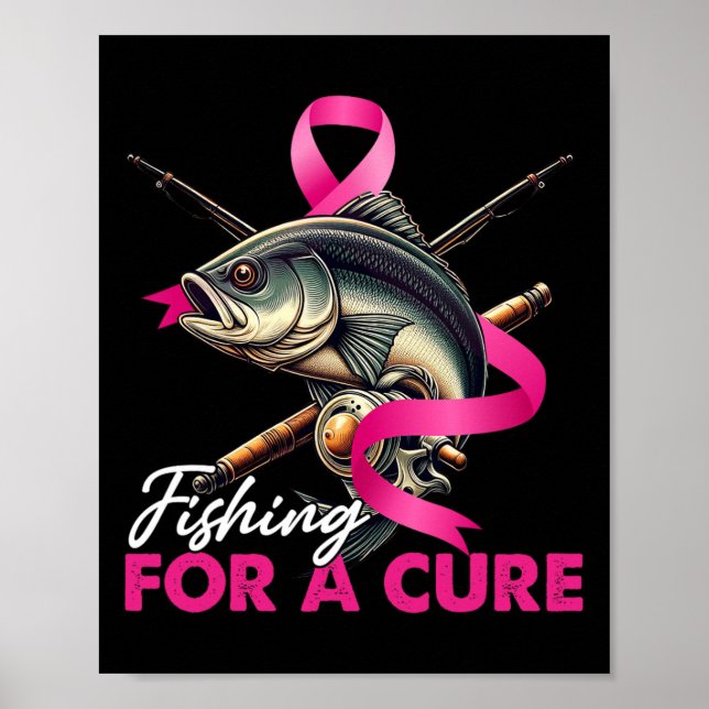 Affiche Sensibilisation au cancer du sein Pêche pour un Ri (Devant)