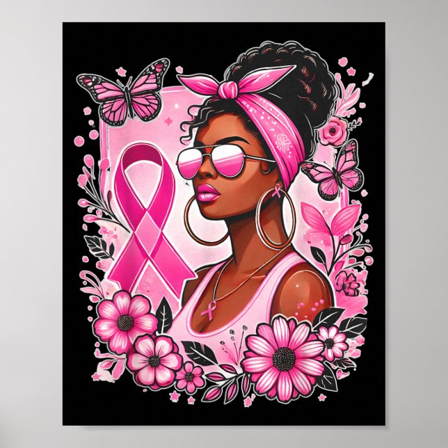 Affiche Sensibilisation au cancer du sein Porter du rose A (Devant)