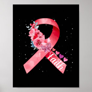 Affiche Sensibilisation au cancer du sein Ruban rose