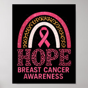 Affiche Sensibilisation au cancer du sein - Ruban rose arc