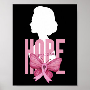 Affiche Sensibilisation au cancer du sein Soutien rose Can