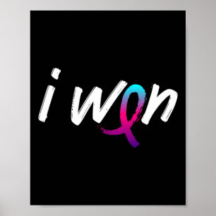 Affiche Sensibilisation au cancer - J'ai gagné Survivor Fi