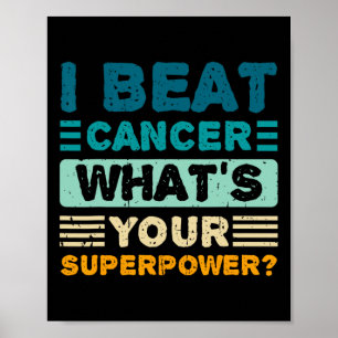 Affiche Sensibilisation au cancer Je bat le cancer Qu'est-