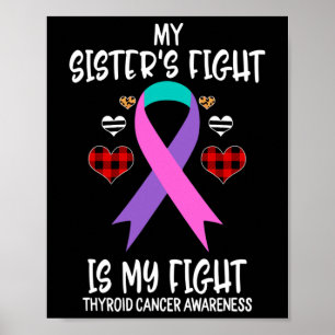 Affiche Sensibilisation au cancer Le combat de ma soeur es