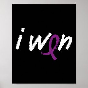 Affiche Sensibilisation au cancer pancréatique - J'ai gagn
