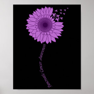 Affiche Sensibilisation au cancer pancréatique Tournesol p