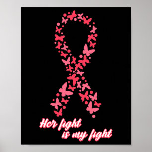 Affiche Sensibilisation au cancer Son combat est ma lutte
