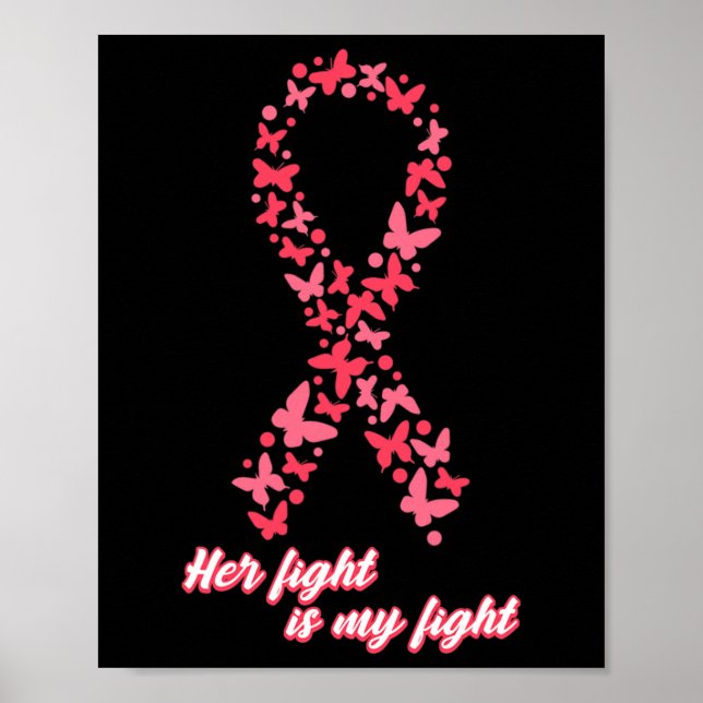 Affiche Sensibilisation au cancer Son combat est ma lutte  (Devant)