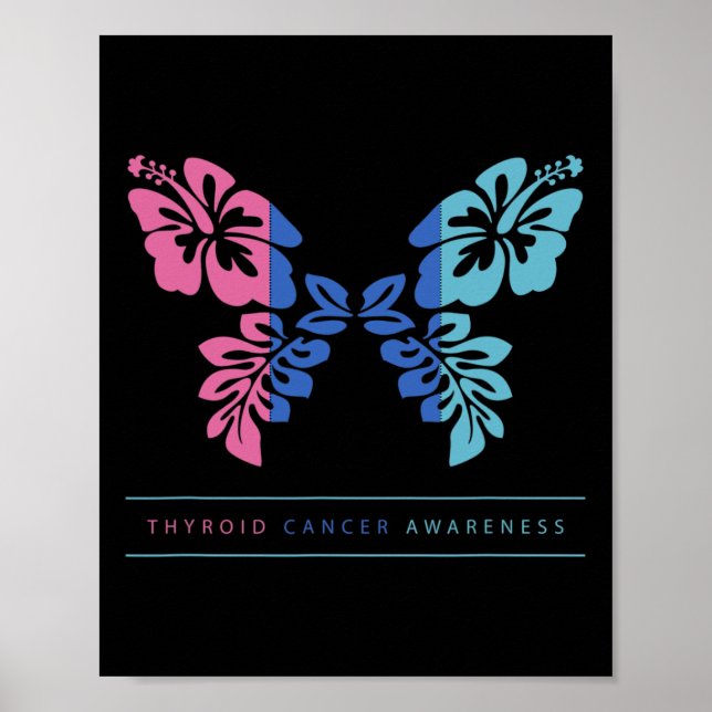 Affiche Sensibilisation au cancer Soutien au cancer du thy (Devant)