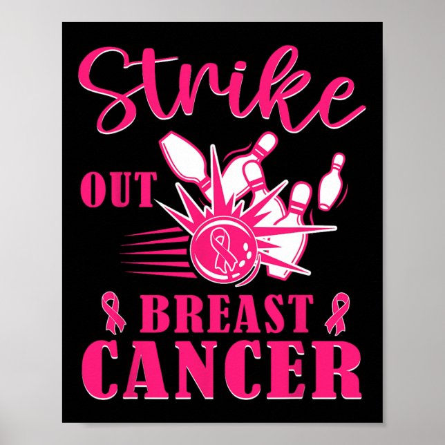 Affiche Sensibilisation au cancer - Strike de bowling deho (Devant)