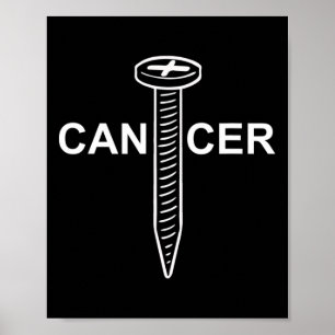 Affiche Sensibilisation au cancer Visser le cancer pour le