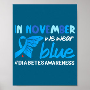 Affiche Sensibilisation au diabète en novembre nous porton