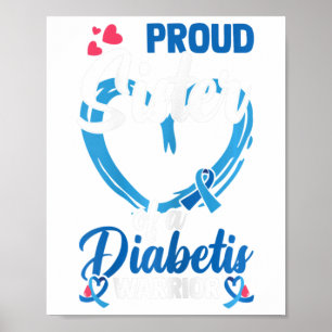 Affiche Sensibilisation Au Diabète Fier Soeur D'Un Diabète