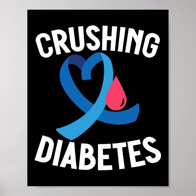 Affiche Sensibilisation au diabète Guerrier T1D Lutter con (Devant)
