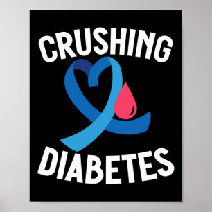Affiche Sensibilisation au diabète Guerrier T1d Lutter con