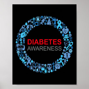 Affiche Sensibilisation au diabète Journée mondiale du dia