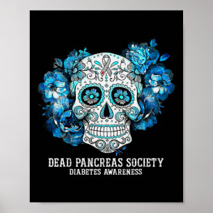 Affiche Sensibilisation au diabète Pancréas mortes Société