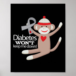 Affiche Sensibilisation au diabète Soutien Marche du ruban