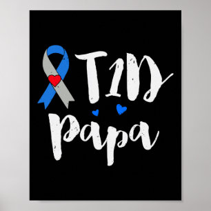 Affiche Sensibilisation au diabète Type 1 Dons Papa