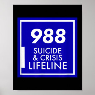 Affiche Sensibilisation au suicide - 988 Chemise - Prévent