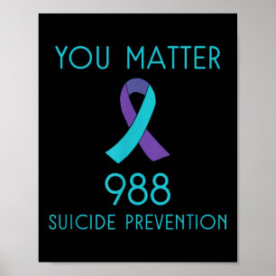Affiche Sensibilisation au suicide - 988 Chemise - Prévent