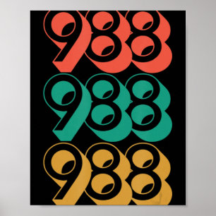 Affiche Sensibilisation au suicide - 988 - Prévention du s