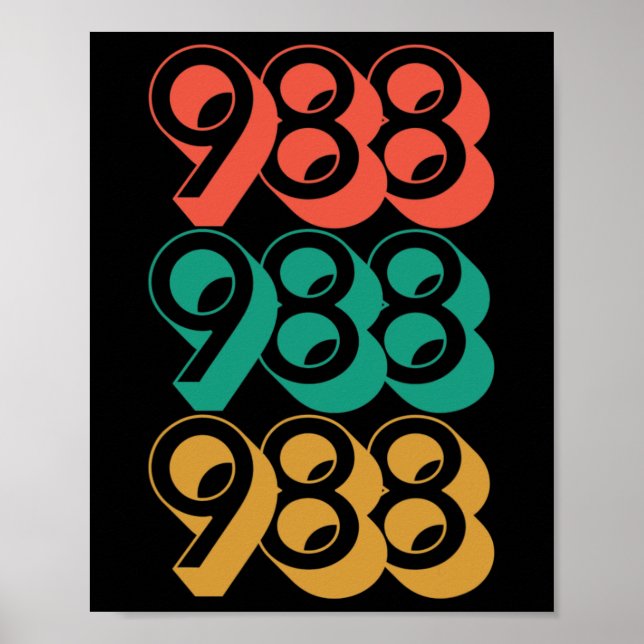 Affiche Sensibilisation au suicide - 988 - Prévention du s (Devant)