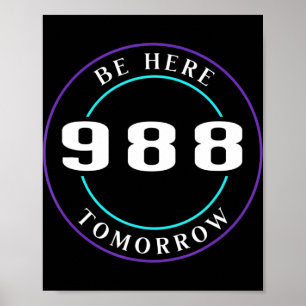 Affiche Sensibilisation au suicide 988 - Prévention du sui