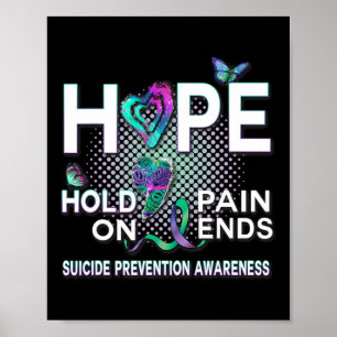 Affiche Sensibilisation au suicide Acronyme de l'espoir Ma