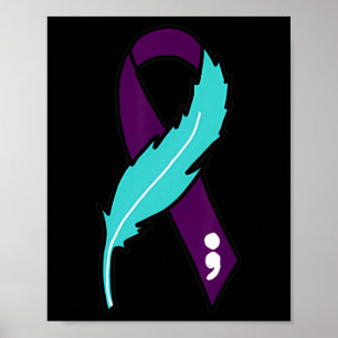 Affiche Sensibilisation Au Suicide Au Ruban Santé Mentale 