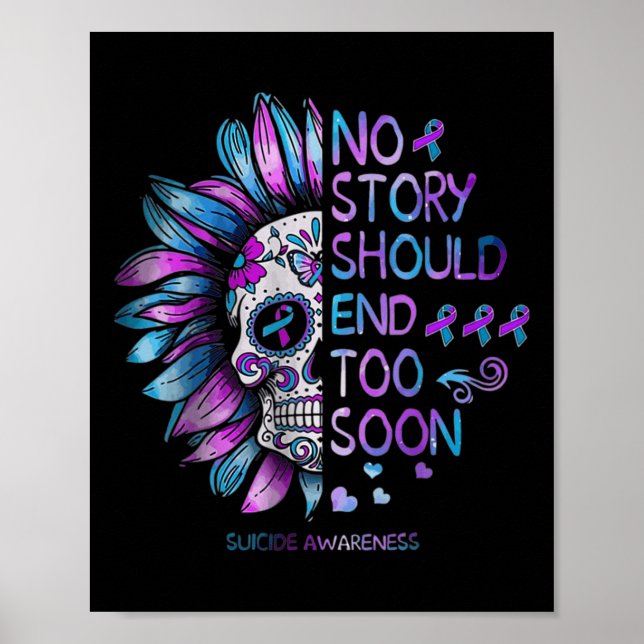 Affiche Sensibilisation Au Suicide Aucune Histoire Ne Devr (Devant)