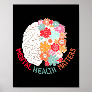 Affiche Sensibilisation Au Suicide Du Cerveau Fleur Santé