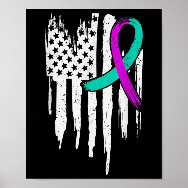 Affiche Sensibilisation au suicide États-Unis drapeau amér (Devant)