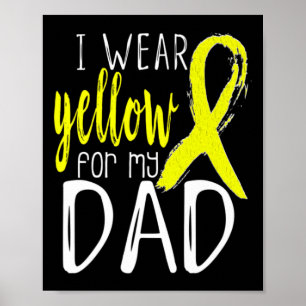 Affiche Sensibilisation au suicide Je Porte Jaune Pour Mon