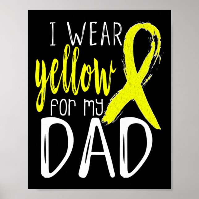 Affiche Sensibilisation au suicide Je Porte Jaune Pour Mon (Devant)