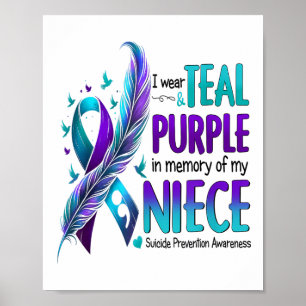 Affiche Sensibilisation Au Suicide Je Porte Le Purple Turq