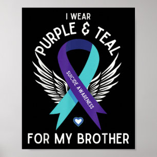 Affiche Sensibilisation Au Suicide Je Porte Turquoise Et V