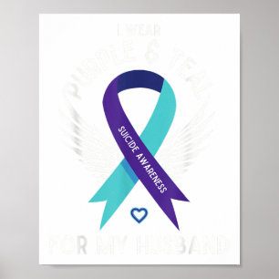 Affiche Sensibilisation Au Suicide Je Porte Turquoise Et V
