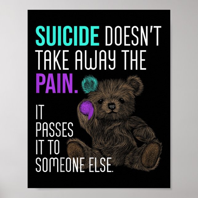 Affiche Sensibilisation au suicide point-virgule Santé men (Devant)