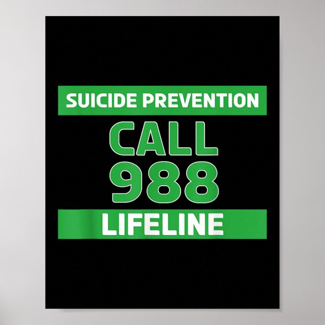 Affiche Sensibilisation au suicide - Prévention Lifeline 9 (Devant)