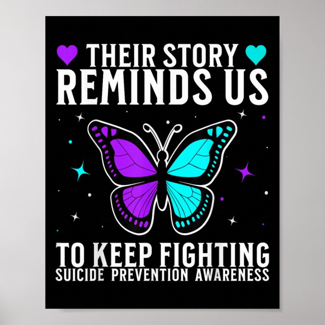 Affiche Sensibilisation au suicide Soutien Mois de la sens (Devant)