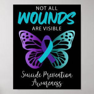 Affiche Sensibilisation au suicide Toutes les blessures ne