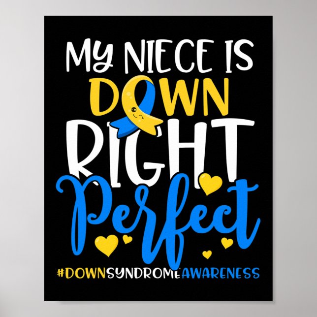 Affiche Sensibilisation Au Syndrome De Down Ma Nièce Est E (Devant)