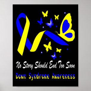 Affiche Sensibilisation Au Syndrome De Down Papillon Bleu