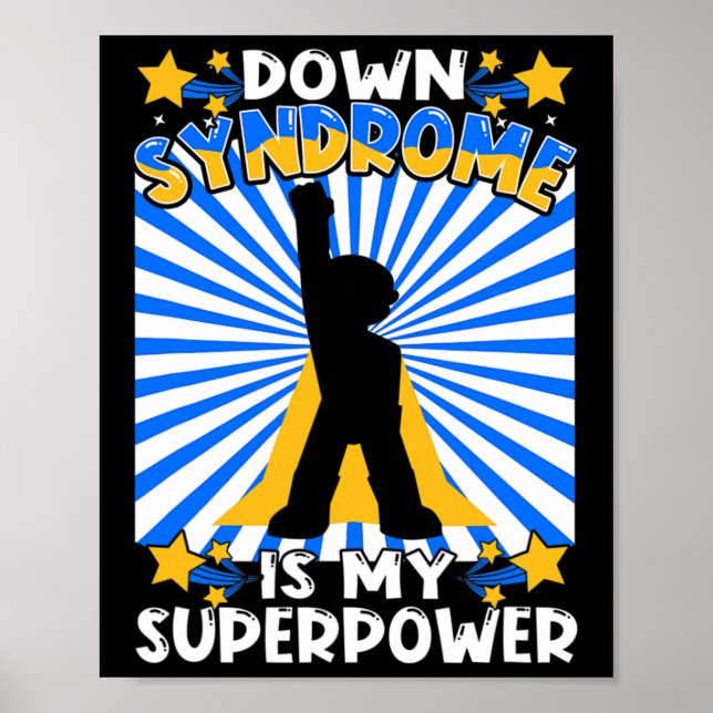 Affiche Sensibilisation au syndrome de Down Superhero Chro (Devant)