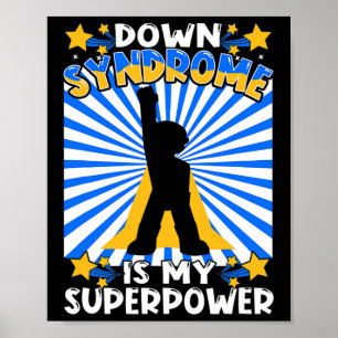 Affiche Sensibilisation au syndrome de Down Superhero Chro