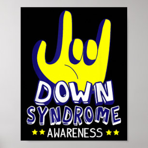 Affiche Sensibilisation au syndrome Je t'aime Signe main v