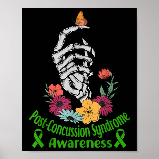 Affiche Sensibilisation au syndrome post-commotion Hallowe (Devant)