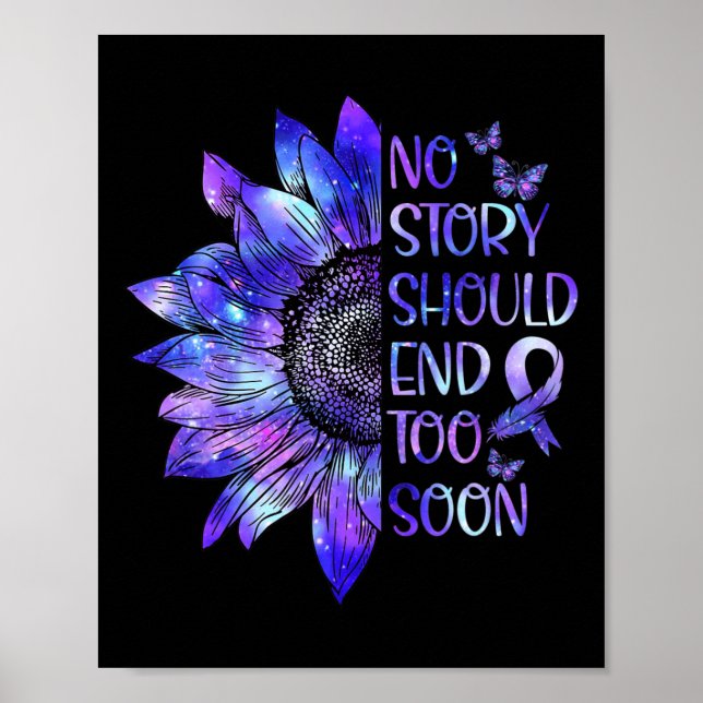 Affiche Sensibilisation Aucune Histoire Ne Devrait Finir T (Devant)